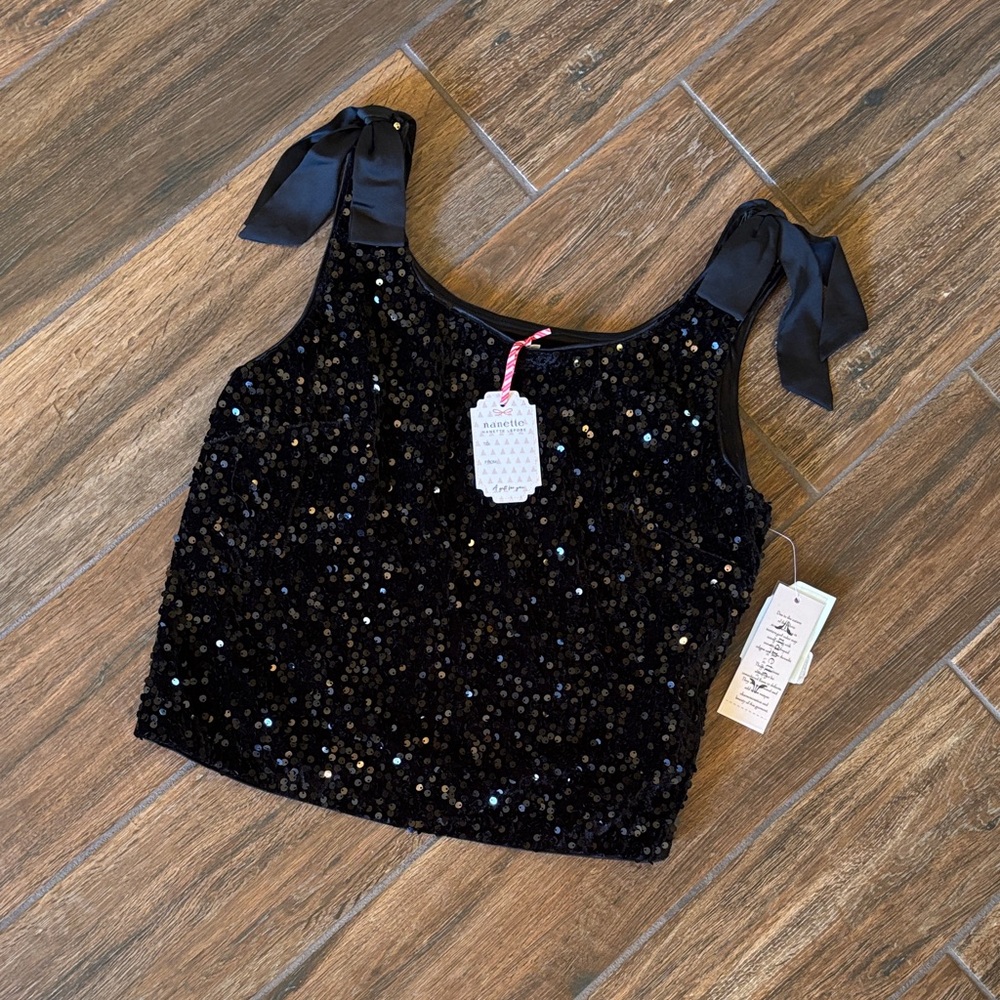NWT Nannette Lepore Sequin Sleeveless Top